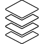 Icon illustrating compost layering steps for breaking down a Birchwood & Bark Eco-Cover